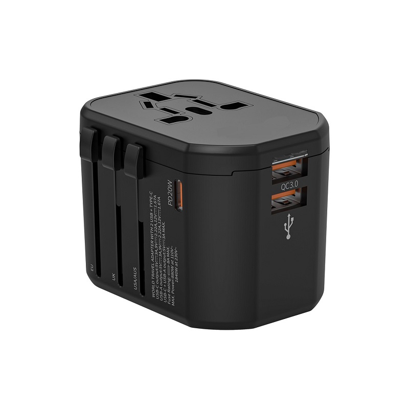 Universal Travel Adapter 2A+1C PD 20W