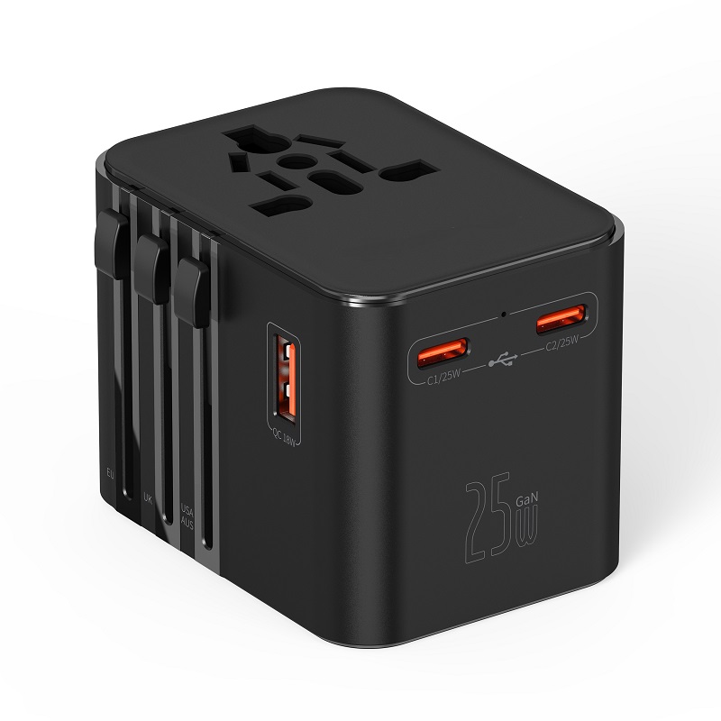 Universal Travel Adapter 2C+1A 25W