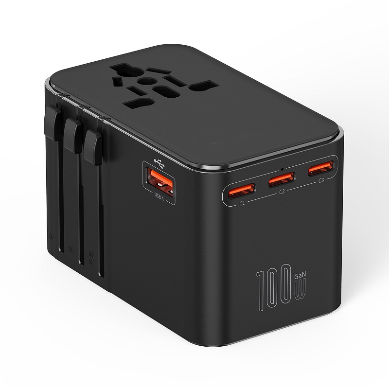 Universal Travel Adapter 3C+1A GaN 100W
