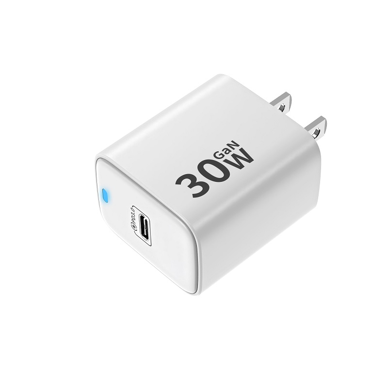 GaN Wall Charger Single Port USB C  PD 30W