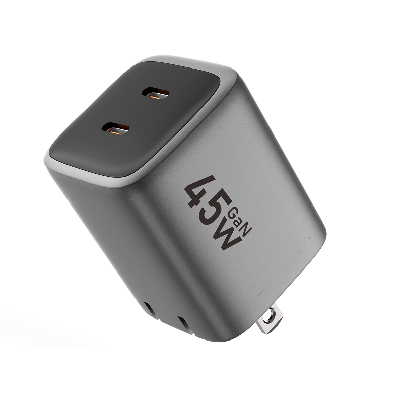 GaN Wall Charger Dual USB C PD 45W