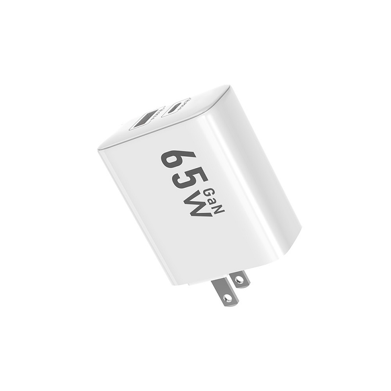 GaN Wall Charger Dual USB A+USB C  PD 65W