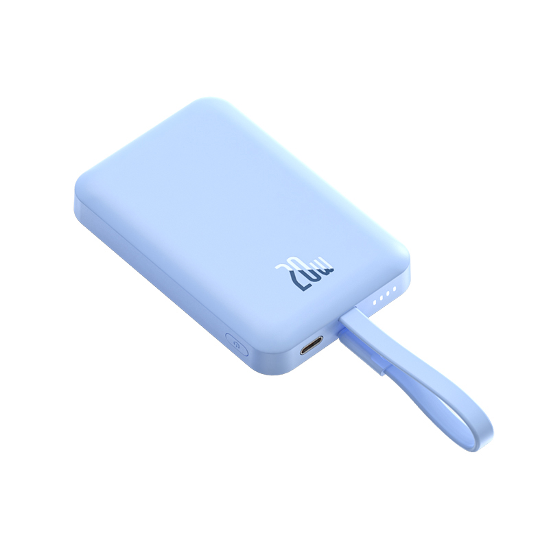 10000mAh MagSafe Wireless Charging Power Bank built-in cable