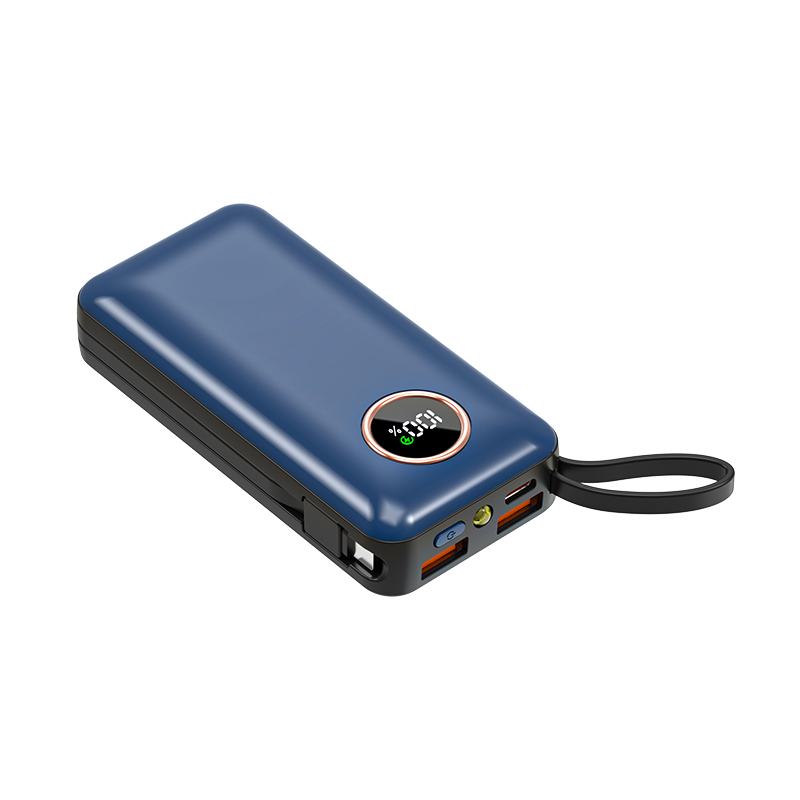 10000mAh  Fast Charging Power Bank built-in cable