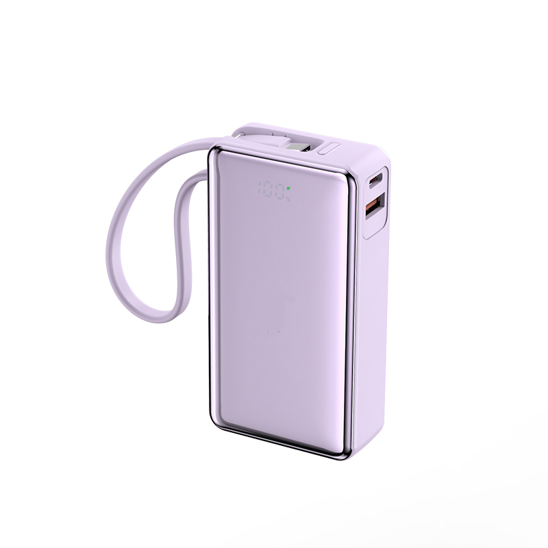10000mAh Fast Charging Power Bank built-in cable